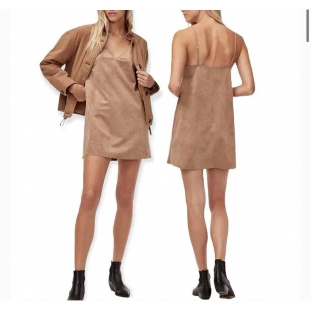 Aritzia Wilfred Free Vivienne Suede Mini Dress - Size S - Picture 2 of 2